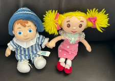 VINTAGE BORN TO PLAY ANDY PANDY & LOOBY LOO SOFT TOYS