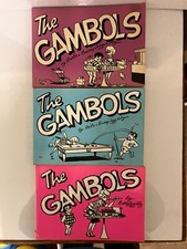 THE GAMBOLS x 3 Dobs & Barry Appleby. Daily Express vintage cartoons job lot