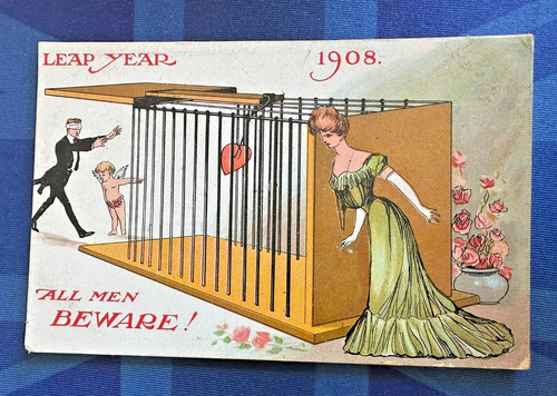 Vintage comic postcard - comic, 1908