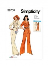 Simplicity Sewing Pattern 9700 Vintage Style, Jumpsuits K5 (8-10-12-14-16)