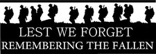 Lest We Forget Heroes Soldier/Military/Charity  Car / Van Sticker (Vinyl Decal)
