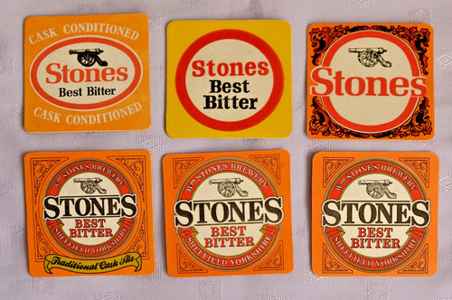 Vintage beer mats stones - vintage,