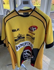 CORNISH PIRATES BLK Men's 4XL Rugby Jersey - Yellow