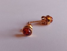 amber gold coated stud earrings.