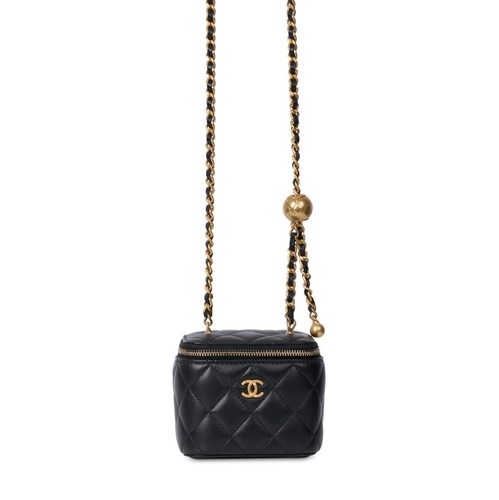 Chanel black lambskin - , mini