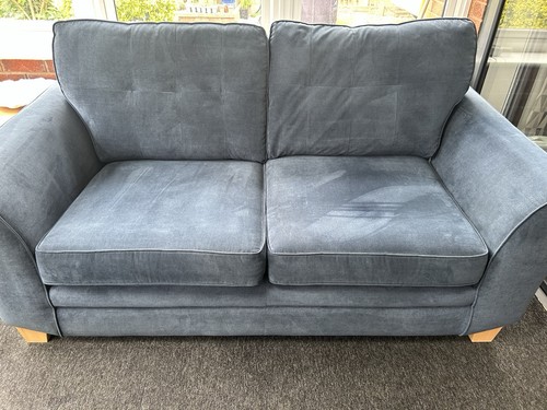 Dark blue dfs sofa great - sofa.,
