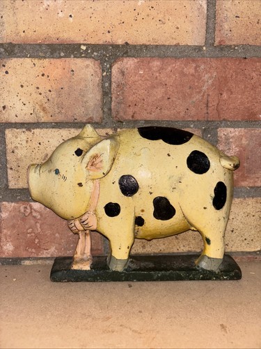 Vintage cast iron pig door - cast,