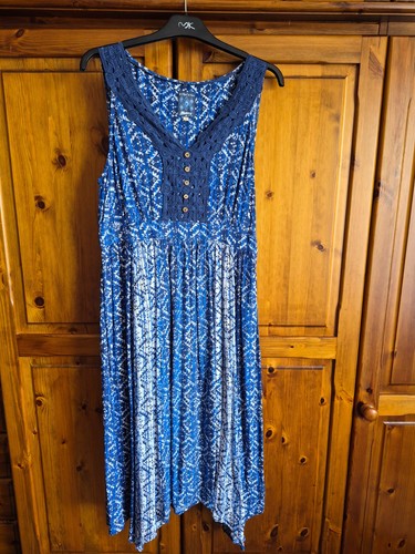 Mantaray blue white dress - mantaray,