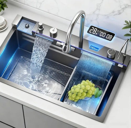 Waterfall kitchen sink - waterfall,