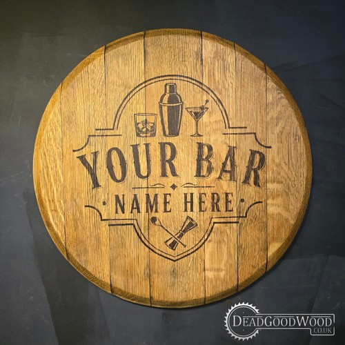 Customised laser engraved oak - customised,