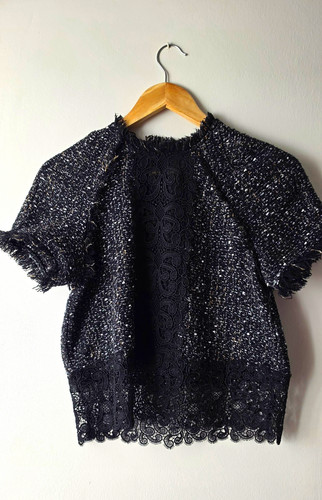 Zara black lace - black, high