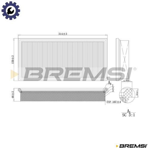 Air filter fa2134 for - filter,