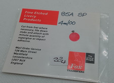 Fox Transfers - "85A SP" plate