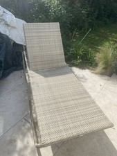 Sun Lounger - Grey Wicker -