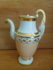 ANTIQUE RARE RUSSIAN POPOV PORCELAIN GRIFFIN SHAPED COFFEE POT AND COVER
