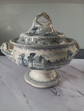 Antique R. Hammersley "Rhine" Transferware Gravy Boat
