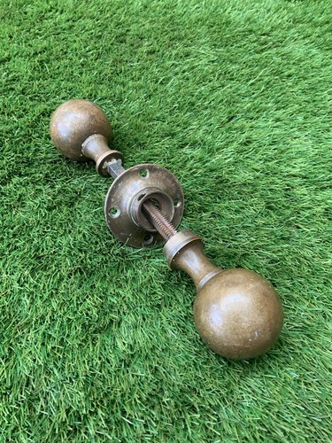 Pair vintage brass door - of,