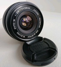 Olympus OM G.ZUIKO AUTO-W 28mm f/3.5 Manual Focus Lens 