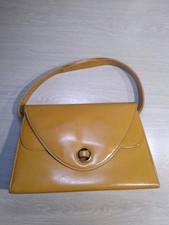 Vintage Classic Retro Tan Handbag 50's leather