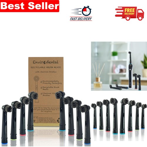 Sustainable black toothbrush - black,