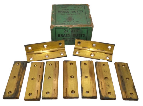 Vintage box 2 in brass - box, 1/2