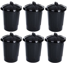 80L Black Plastic Dustbin