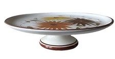Retro John Buck Portugal Pedestal Cake Stand Floral Design 27.5cm Vintage Decor