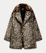 ZARA ANIMAL PRINT FAUX FUR