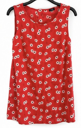 Red floral sleeveless - floral,