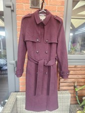 Hobbs Burgundy 100% Wool  Coat