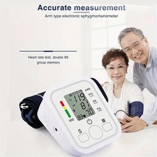 Electric Tonometer Arm Blood Pressure Monitor Digital Heart Beat Rate Pulse Mete
