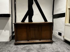 Antique Early 20th Century Wooden Storage Box Chest / Blanket Box/ Ottoman