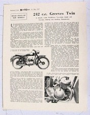 GREEVES 242cc TWIN MOTORCYCLE