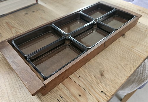 Vintage 60s 70s wooden - wooden, serving