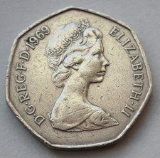 British 1969 fifty pence - british,