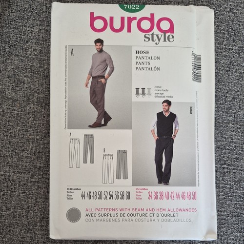 Burda 7022 men trousers - 7022,