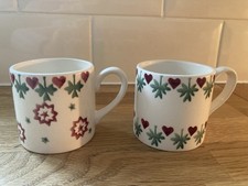 EMMA BRIDGEWATER SMALL CHRISTMAS MUGS 2016 NEVER USED JUST BEEN STORED AWAY