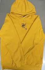 Fresh Ego Kid vintage men’s yellow streetwear lace string hoodie large cotton