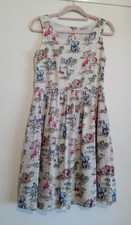 Cath Kidston London Dress Animal print Safari Zoo Cotton sze 10 Elephant Giraffe