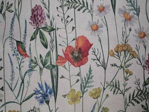 Printed recycled linen - 1.4m,
