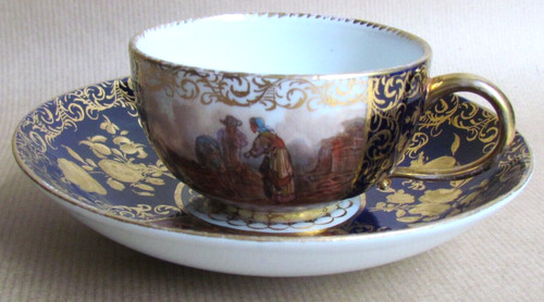 Meissen porcelain cup and - meissen,