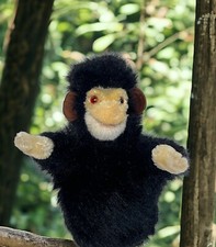 MONKEY By Merrythought  Harrods Plush Hand PUPPET Mohair  Face + Hands 8" x 10"