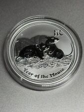 2008 Australian Lunar Year of The Mouse 1oz .999 Silver Bullion Coin ~ RARE FIND