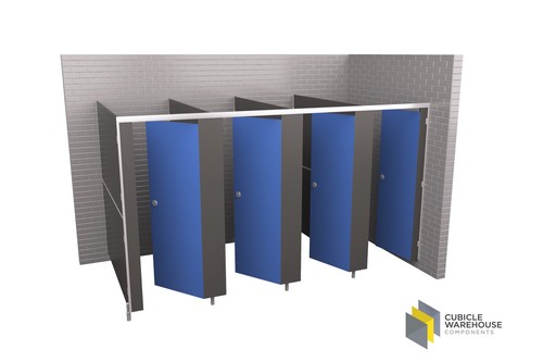Quad corner toilet cubicle - quad,