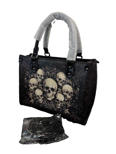 Skullette leather purse - leather, in