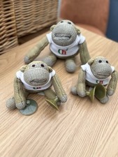 Set of 3 PG Tips Monkey Knitted Beanie Soft Toy Plush