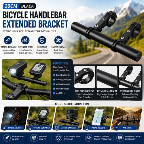 20cm bike handlebar extension - 20cm,