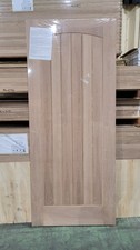 78x33" Curven Top Cottage Unfinished Oak External Door