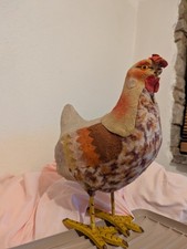 Large Vintage Laying Hen Cloth Sound No Eggs Collectable