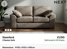 NEXT Stamford Sofa Medium NEW